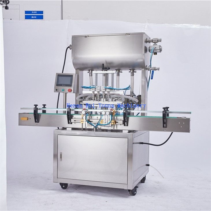 semi automatic 4 heads filling machine for sauce paste cream (3)